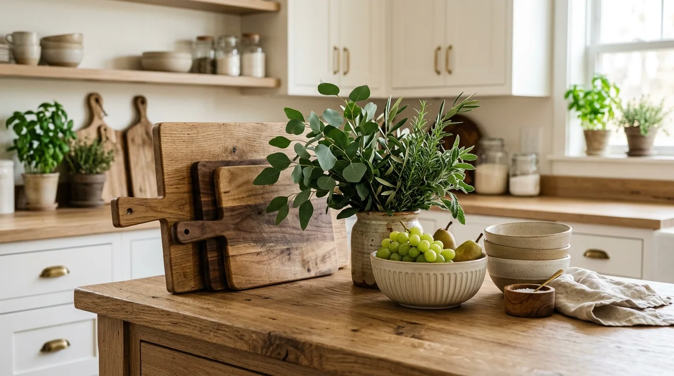 Keep the backsplash understated and clean inspiration for a warm white and white oak kitchen.